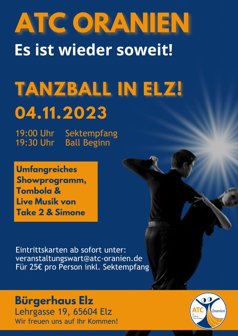 Plakat Oranienball 2023 reduziert